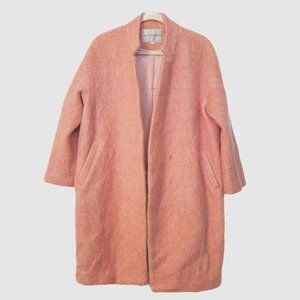 Premium Wool Blend Open Front Coat - Elegant and Cozy  (L)